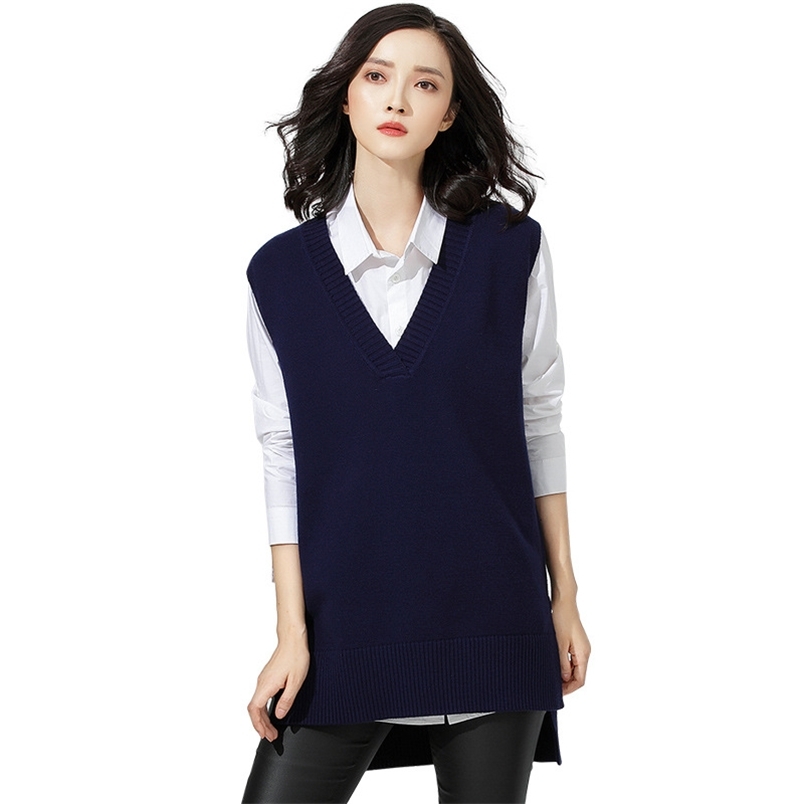 Kamizelka Damska Korean Style V-neck Sleeveless Vests for Women Mid-length Front Long Back Short Casual Pullovers Chalecos Punto 210604, Gray
Kamizelka Damska Korean Style V-neck Sleeveless Vests for Women Mid-length Front Long Back Short Casual Pullovers Chalecos Punto 210604, Gray