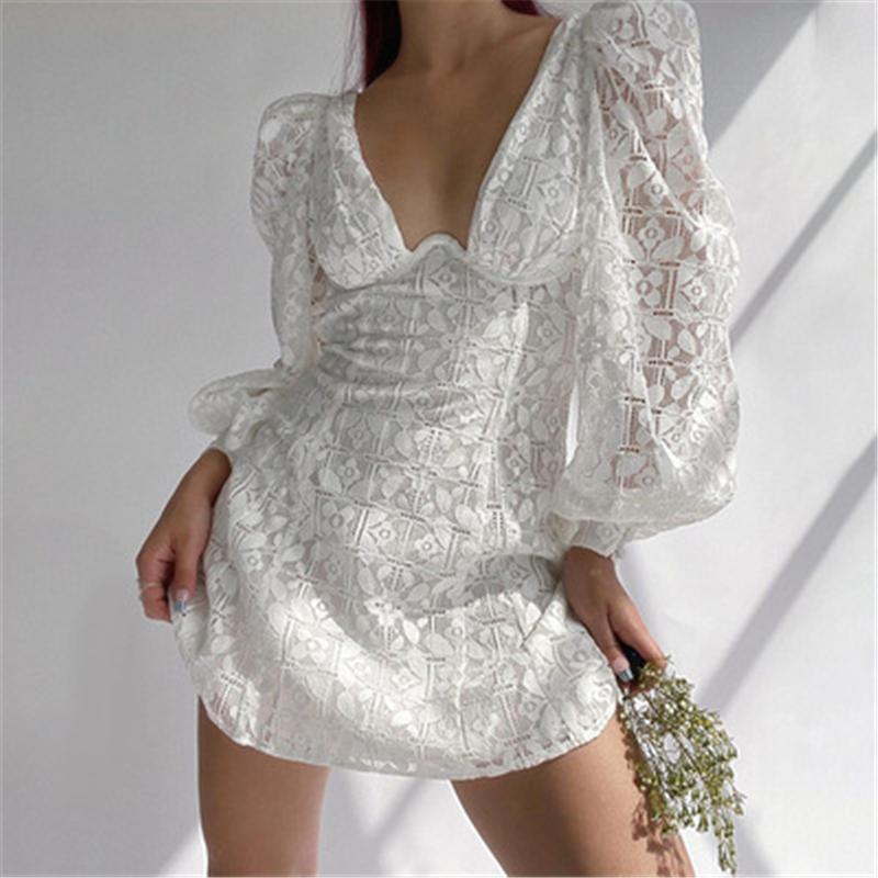 Casual Dresses Women Midi Dress Y2k Elegant Party Style Female White Lace Hedging Deep V-neck Backless Sexy Long-sleeved, Black;gray
Casual Dresses Women Midi Dress Y2k Elegant Party Style Female White Lace Hedging Deep V-neck Backless Sexy Long-sleeved, Black;gray