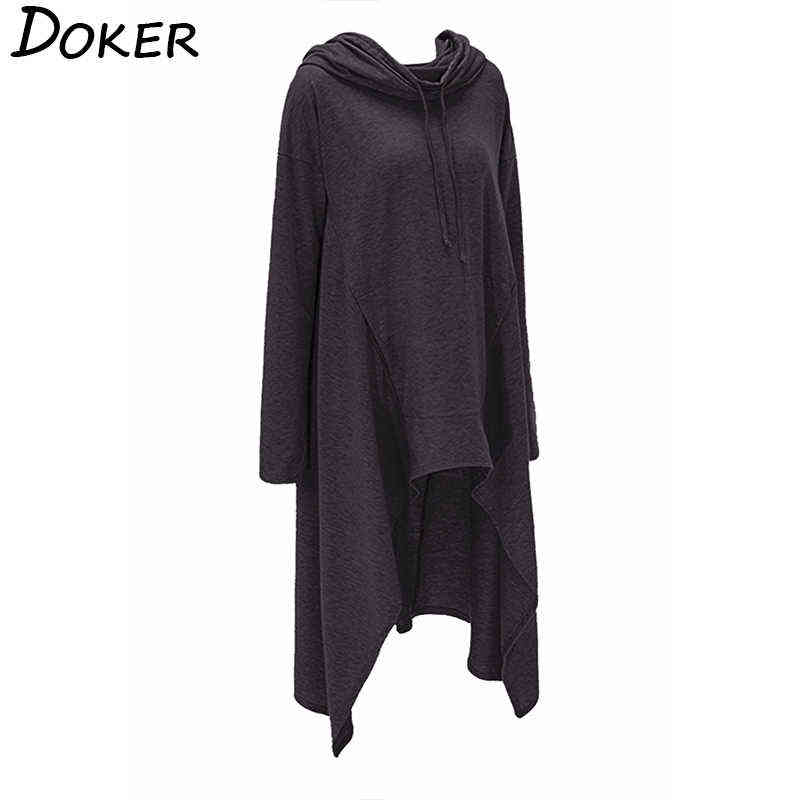 Autumn Winter Long Hoodies Sweatshirts Women Plus Size Loose Long Sleeve Hooded Sweatshirt Female Casual Pullover Hoodie 211108