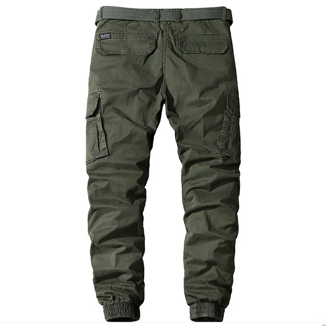 Men's Cotton Cargo Pants - Multi-Pocket Tactical Hiking Trekking Sweatpants, Casual Outdoor Combat Trousers, 5 Colors B4