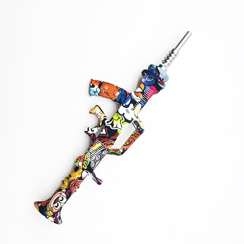 New Printed Silicone pipe AK shape Removable hookah pipes with titanium tip smokingfor smoke unbreakable
New Printed Silicone pipe AK shape Removable hookah pipes with titanium tip smokingfor smoke unbreakable