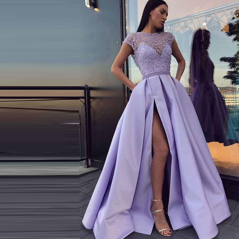 Burgundy Mermaid Prom Dress Lace Appliques Sexy Slit Deep V-Neck long Evening Gowns beading party cheap Formal Dresses 2021
