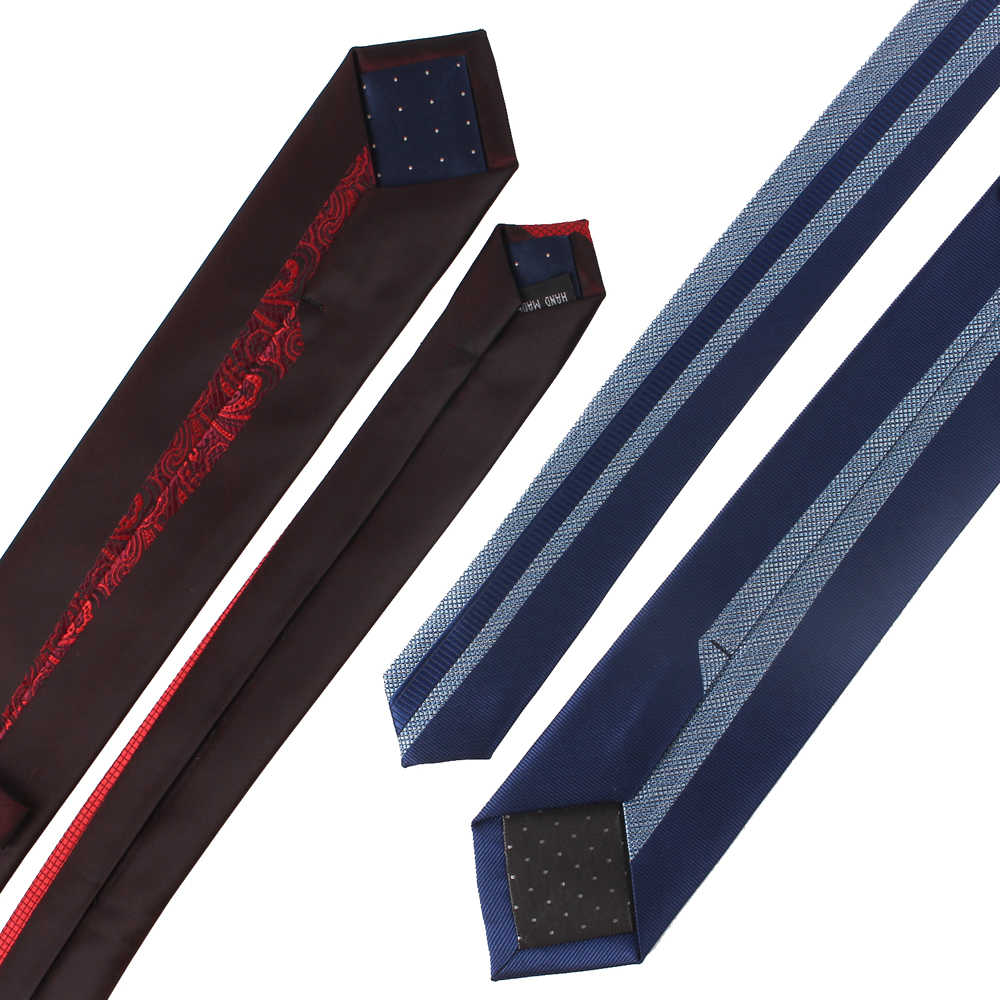 Fashion Skinny Neck Ties for Men Casual Suits Tie Gravatas Blue s Neckties for Business Wedding 6cm Width Slim