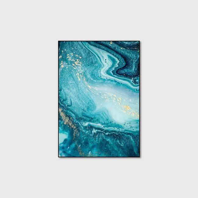 Carpets Nordic Luxury Abstract Living Room Area Rug Watercolor Blue Green Ocean Fluid Marble Gilt Golden Carpet Bedroom Bedside Non-Slip