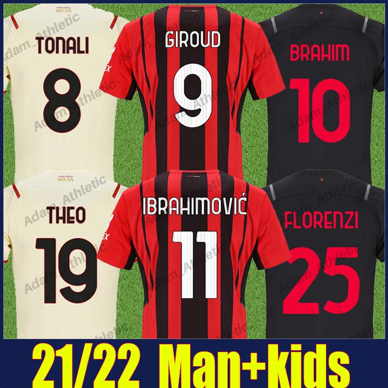 Milan IBRAHIMOVIC GIROUD soccer jerseys player version 2021/22 THEO TONALI BRAHIM FLORENZI football shirts S.CASTILLEJO A.REBIC KESSIE BENNACER jersey man kids kit, 21-22 away kids
Milan IBRAHIMOVIC GIROUD soccer jerseys player version 2021/22 THEO TONALI BRAHIM FLORENZI football shirts S.CASTILLEJO A.REBIC KESSIE BENNACER jersey man kids kit, 21-22 away kids