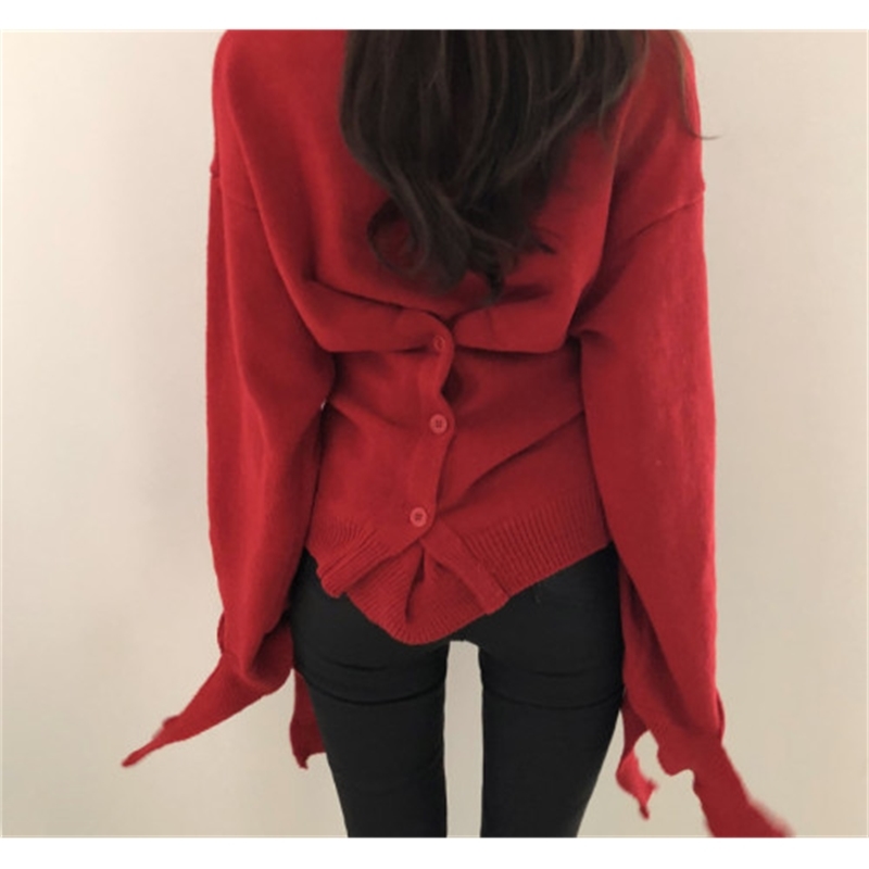 Spring Korean Fashion Sexy Knitted Cardigans Sweaters Women Long Sleeve Single Breasted Casual Tops 210514