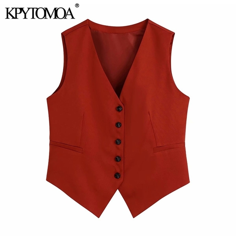 KPYTOMOA Women Fashion With Tab Office Wear Waistcoat Vintage Sleeveless Welt Pockets Female Outerwear Chic Veste Femme 211109, As picture
KPYTOMOA Women Fashion With Tab Office Wear Waistcoat Vintage Sleeveless Welt Pockets Female Outerwear Chic Veste Femme 211109, As picture