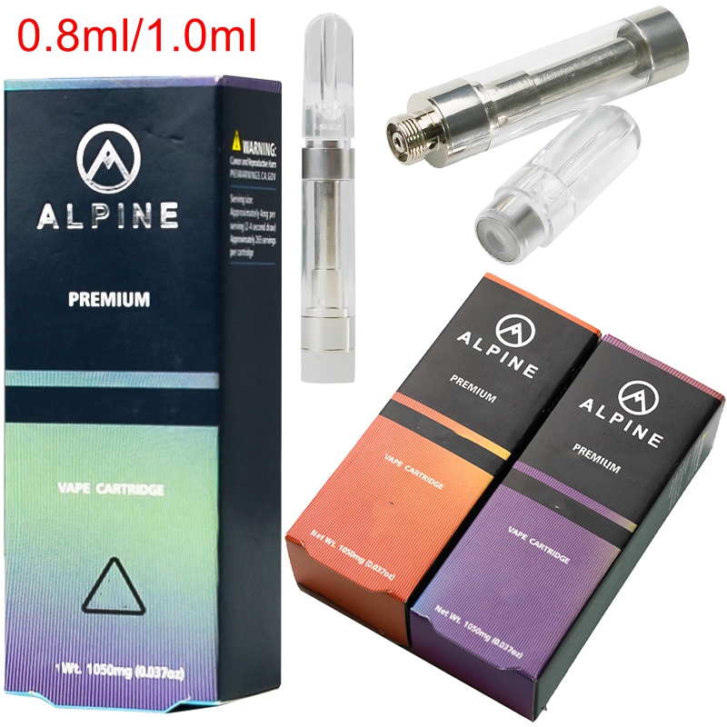 Alpine Atomizers Orange Purple Blue Box Vape Cartridges Packaging 0.8ml 1ml G5 M6T Carts Thick Oil Wax Vaporizer Empty 510 Thread Electronic Cigarettes
Alpine Atomizers Orange Purple Blue Box Vape Cartridges Packaging 0.8ml 1ml G5 M6T Carts Thick Oil Wax Vaporizer Empty 510 Thread Electronic Cigarettes
