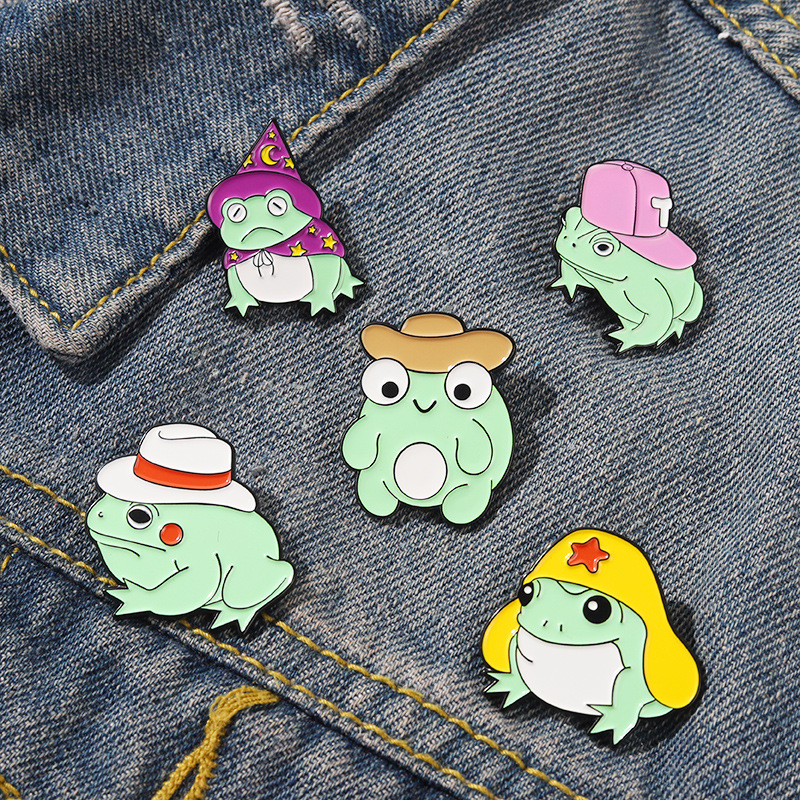 European Wear Hat Frog Series Model Brooches Pins Unisex Alloy Enamel Animal Clothes Badge Accessories For Cartoon Backpack Sweater Clothing Brooches
European Wear Hat Frog Series Model Brooches Pins Unisex Alloy Enamel Animal Clothes Badge Accessories For Cartoon Backpack Sweater Clothing Brooches