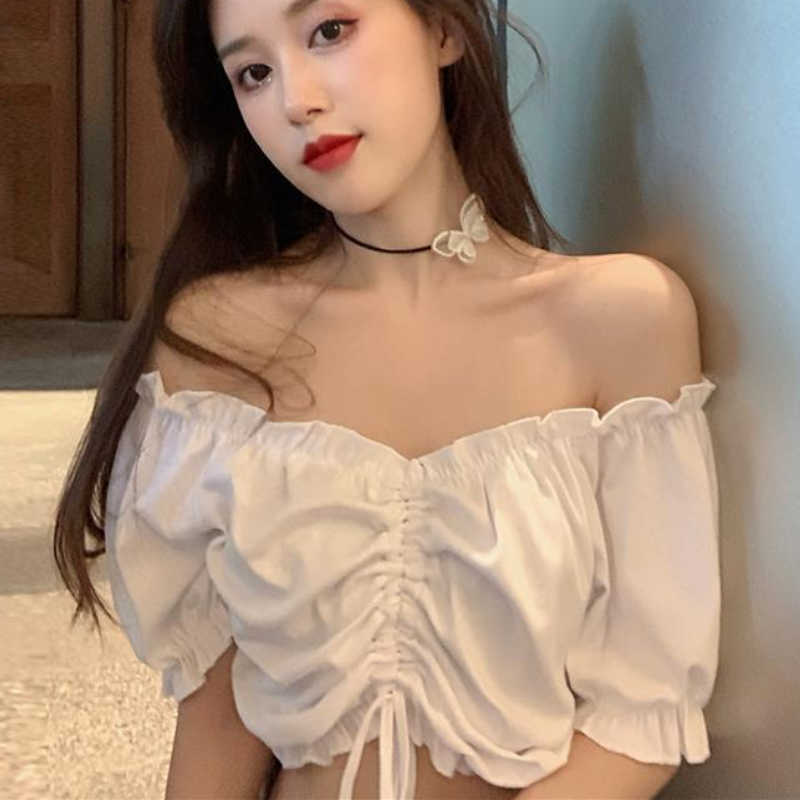 Summer Sweet Puff Sleeve Chiffon Blouse Women Short Ruffles Designer Casual Party Tops Female Solid Sexy Beach Y2k Clothing 210604, Purple
Summer Sweet Puff Sleeve Chiffon Blouse Women Short Ruffles Designer Casual Party Tops Female Solid Sexy Beach Y2k Clothing 210604, Purple