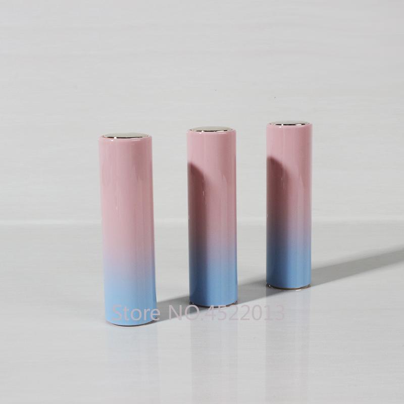 20pcs 50pcs 12.1mm Plastic High Class Pink+Blue Empty Lipstick Tube, DIY Round Lip Rouge Filler, Cosmetic Women Makeup Tools Storage Bottles