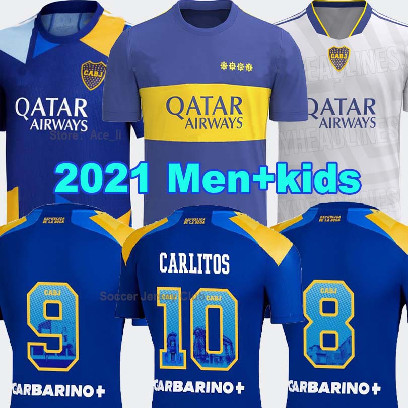 Boca Juniors soccer jersey 2021 2022 CARLITOS MARADONA TEVEZ DE ROSSI 21 22 home third 3rd football shirt men + kids kit sets uniforms
Boca Juniors soccer jersey 2021 2022 CARLITOS MARADONA TEVEZ DE ROSSI 21 22 home third 3rd football shirt men + kids kit sets uniforms