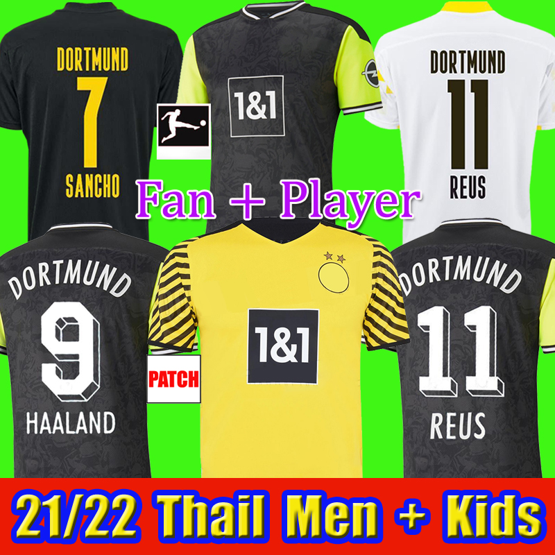 HAALAND REUS Borussia 20 22 dortmund soccer jersey 2021 fan player football shirts BELLINGHAM SANCHO HUMMELS BRANDT men + kids kit maillot de foot, Black;yellow
HAALAND REUS Borussia 20 22 dortmund soccer jersey 2021 fan player football shirts BELLINGHAM SANCHO HUMMELS BRANDT men + kids kit maillot de foot, Black;yellow