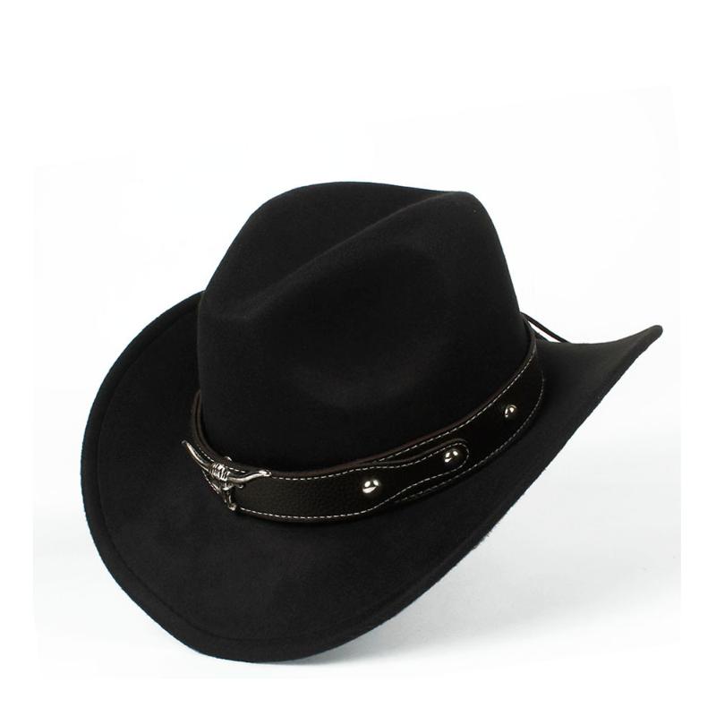 Cloches Women Men Wool Hollow Western Cowboy Hat With Tauren Belt Gentleman Lady Jazz Outback Toca Sombrero Cap Size 56-58CM, Black
Cloches Women Men Wool Hollow Western Cowboy Hat With Tauren Belt Gentleman Lady Jazz Outback Toca Sombrero Cap Size 56-58CM, Black