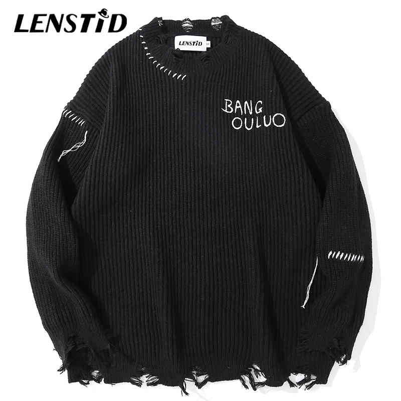 lenstid men hip hop knitted jumper sweaters dtroy ripped striped 2021 streetwear harajuku autumn new oversize casual pullovers, Black
lenstid men hip hop knitted jumper sweaters dtroy ripped striped 2021 streetwear harajuku autumn new oversize casual pullovers, Black