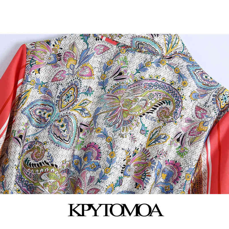 Women Fashion With Belt Paisley Print Midi Shirt Dress Three Quarter Sleeve Button-up Female Dresses Mujer 210420