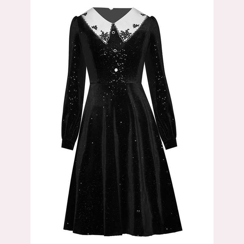 HIGH QUALITY est Fashion Embroidered Contrast Lapel Lantern Long Sleeve Shiny Velvet Dress 210526, Blue
HIGH QUALITY est Fashion Embroidered Contrast Lapel Lantern Long Sleeve Shiny Velvet Dress 210526, Blue