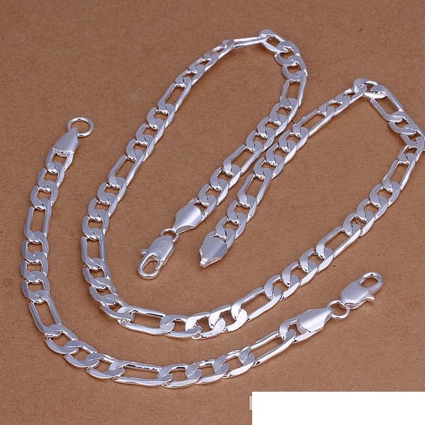High grade 925 sterling silver '8M flat three a bracelet Necklace Set - Men jewelry sets DFMSS169 Factory direct 925silver, Mixed colors
High grade 925 sterling silver '8M flat three a bracelet Necklace Set - Men jewelry sets DFMSS169 Factory direct 925silver, Mixed colors