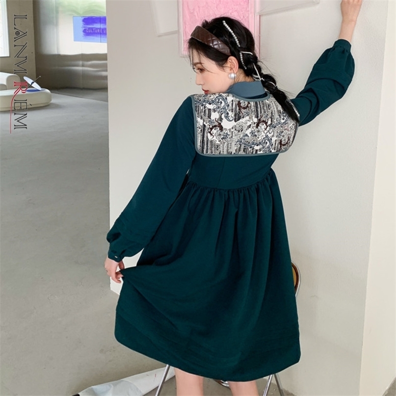 Autumn Dress Women Long Sleeve Plus Size Korean Style Turn Down Collar Ladies Streewear Clothes 2A3313 210526, Green
Autumn Dress Women Long Sleeve Plus Size Korean Style Turn Down Collar Ladies Streewear Clothes 2A3313 210526, Green