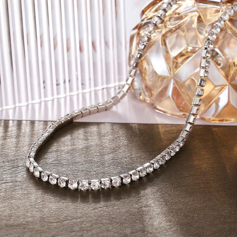 Fashion Gold Sliver Color Rhinestones Necklace For Women Zircon Thick Chain Creativity Collar Girl Jewelry Gift Chokers
Fashion Gold Sliver Color Rhinestones Necklace For Women Zircon Thick Chain Creativity Collar Girl Jewelry Gift Chokers