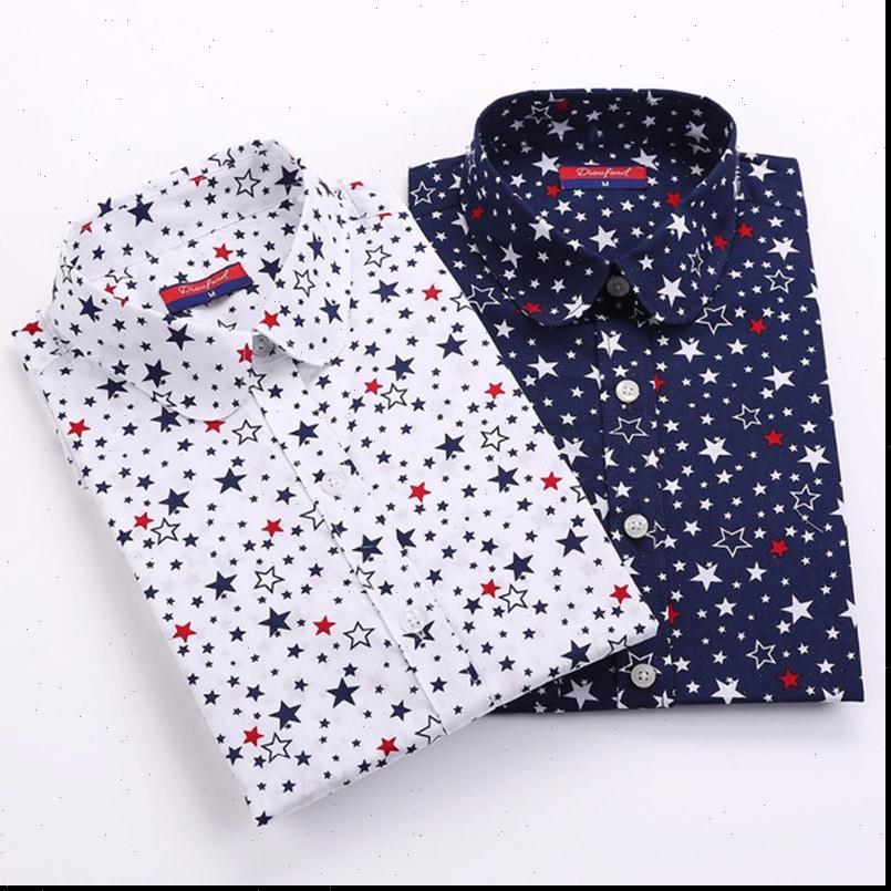 arrival star print women blouses turn down collar long sleeve plus size 5xl autumn, White
arrival star print women blouses turn down collar long sleeve plus size 5xl autumn, White