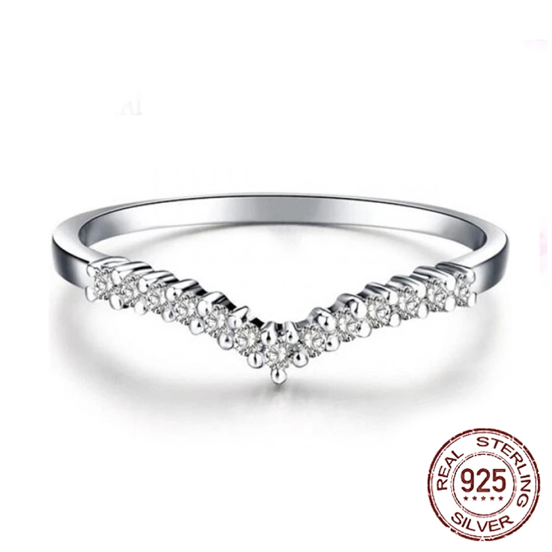 925 Wishing Bone V-shaped Diamond Women's Small ring Fashion Style With Stacked Index Finger And Rings Holiday Anniversary Gift J-370
925 Wishing Bone V-shaped Diamond Women's Small ring Fashion Style With Stacked Index Finger And Rings Holiday Anniversary Gift J-370