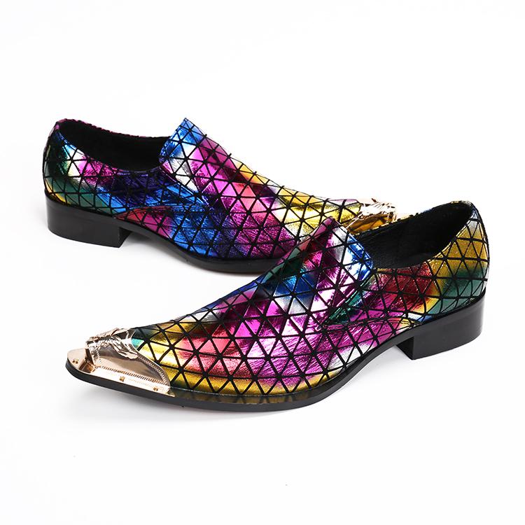 Dress Shoes Imitate Genuine Leather Men Oxford Pointed Toes Iron Mix Colourful Med Heel 5cm Diamond-type Lattice, As pic
Dress Shoes Imitate Genuine Leather Men Oxford Pointed Toes Iron Mix Colourful Med Heel 5cm Diamond-type Lattice, As pic
