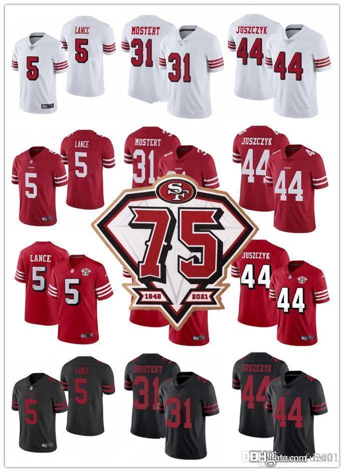 Men Women Youth 75th San Francisco49ersJersey 5 Trey Lance 31 Raheem Mostert 44 Kyle Juszczyk Football Jerseys Red Black White, Black;red
Men Women Youth 75th San Francisco49ersJersey 5 Trey Lance 31 Raheem Mostert 44 Kyle Juszczyk Football Jerseys Red Black White, Black;red