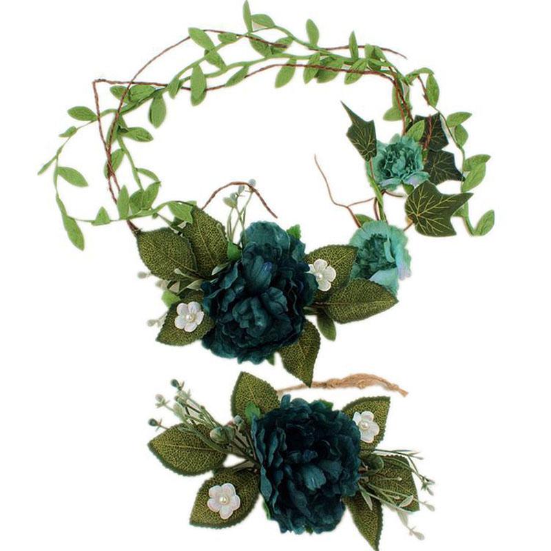 Hair Accessories 2 Pcs/set Flower Wreath Headband+ Wrist Bridal Headdress Floral Garlands Bridesmaid Pography Props
Hair Accessories 2 Pcs/set Flower Wreath Headband+ Wrist Bridal Headdress Floral Garlands Bridesmaid Pography Props