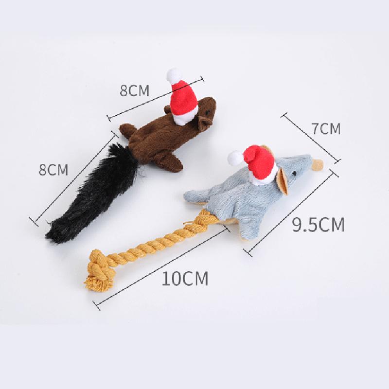 Cat Toys Christmas Toy Pet Interactive Gifts Mice Cats Fun Plush Mouse For Kitten Supplies Product