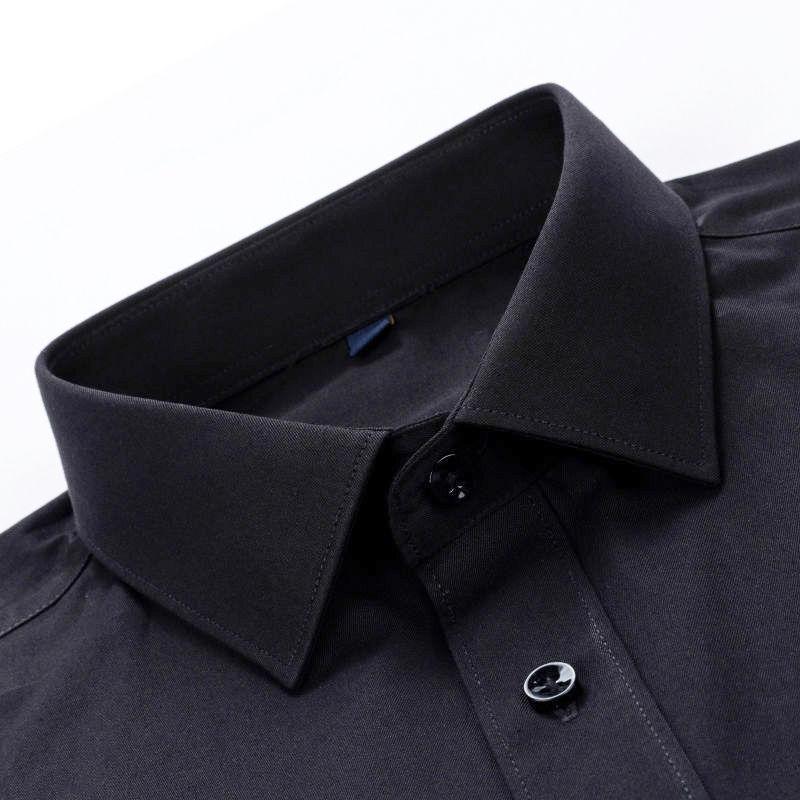 Fashion Solid Spring Autumn Men Casual Slim Fit Shirt Male Cotton Linen Botton Shirts Long Sleeve Formal Blouse D275 Men's