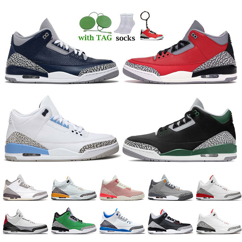 AJ3 Mens Trainers Jumpman Retro Jordan 3 Basketball Shoes Pine Green Red Cement UNC Georgetown Midnight Navy Racer Blue Laser Orange Tinker
AJ3 Mens Trainers Jumpman Retro Jordan 3 Basketball Shoes Pine Green Red Cement UNC Georgetown Midnight Navy Racer Blue Laser Orange Tinker