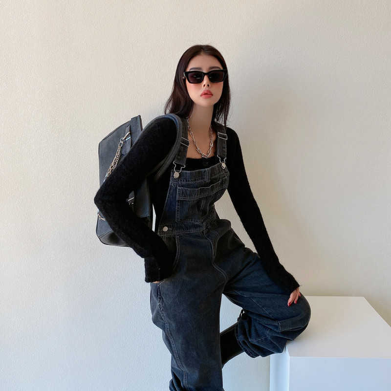 WOMENGAGA Fashion Girl Cowboy Belt Denim Women's High Waist Shows Thin Straight Loose Women Jumpsuits Rompers G2YW 210603, Light blue
WOMENGAGA Fashion Girl Cowboy Belt Denim Women's High Waist Shows Thin Straight Loose Women Jumpsuits Rompers G2YW 210603, Light blue