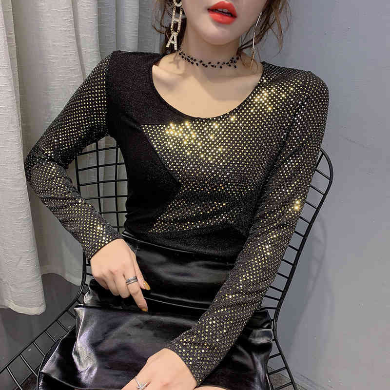 Women's T-Shirt Fashion European Clothes Shiny Tee Patchwork Bright Gold T-shirt Women 2021 Spring Autumn Tops Ropa Mujer Bottomin, Green tshirt
Women's T-Shirt Fashion European Clothes Shiny Tee Patchwork Bright Gold T-shirt Women 2021 Spring Autumn Tops Ropa Mujer Bottomin, Green tshirt