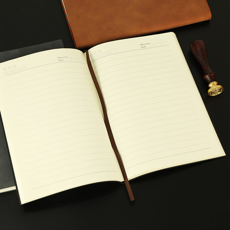 Thickened A5/A6/B5 Colorful Notebooks Business Notepads Customized Hand Ledger Student Stationery Writing NoteBook PU Leather Page Dividers Printed Lo