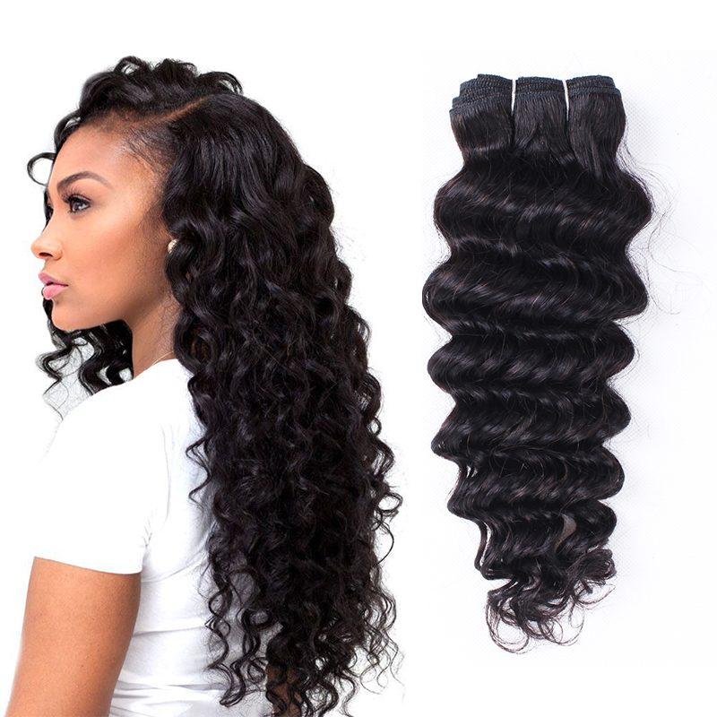 Deep Wave Brazilian Virgin Hair Weave Bundles Curly Peruvian Mongolian Malaysian Indian Human Extensions 3pcs/Lot, Natural color
Deep Wave Brazilian Virgin Hair Weave Bundles Curly Peruvian Mongolian Malaysian Indian Human Extensions 3pcs/Lot, Natural color