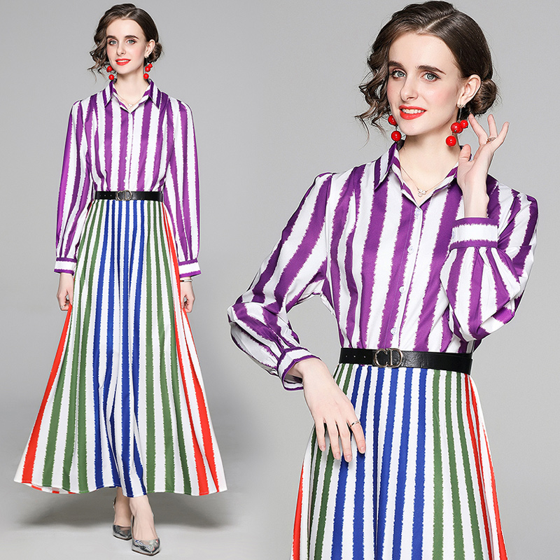 Luxury Designer Printed Striped Maxi Dress Runway 2021 Long Sleeve Lapel Sashes Prom Holiday Ladies A-Line Dresses Autumn Winter Business Pa, Black;gray
Luxury Designer Printed Striped Maxi Dress Runway 2021 Long Sleeve Lapel Sashes Prom Holiday Ladies A-Line Dresses Autumn Winter Business Pa, Black;gray