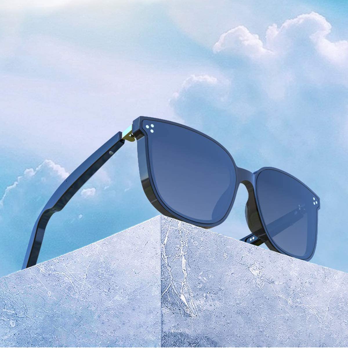 WGP Smart Glasses Wireless Bluetooth Open Ear Audio Driving Speaker Outdoor Compatible for All Phones\smart sunglasses