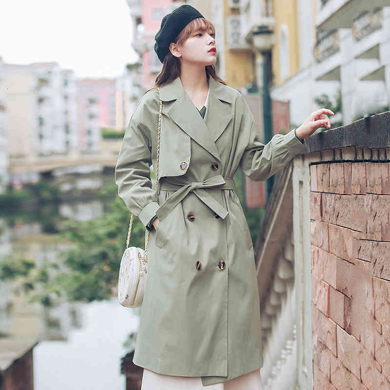 Women' Trench Coats Shnsophi Autumn woman green jacket with belt turndown female casual collar double breasted long trench coat outwear AW4Z, 1# shoe box
Women' Trench Coats Shnsophi Autumn woman green jacket with belt turndown female casual collar double breasted long trench coat outwear AW4Z, 1# shoe box