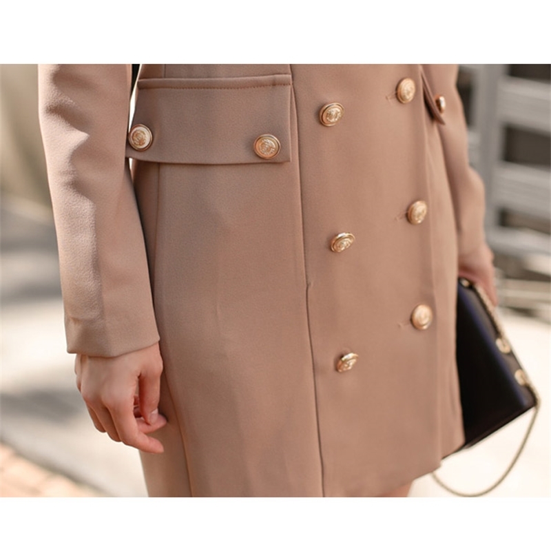 Arrival OL Temperament Slim V-Neck Korea Dress Women Double-Breasted Sexy Vestidos 210520