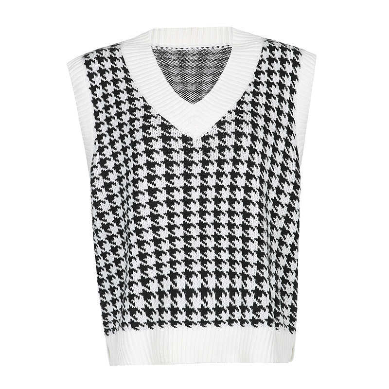 Women's Sleeveless Sweater Female Sweaters for Women Vest Spring Clothing Vintage Clothes Knitting Woman Tops 210819