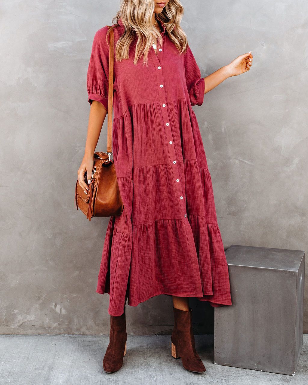 Women Dress Half Sleeve Single Breasted Bohemia Sexy Long Maxi es Fashion Plus Size Summer Beach es 210524