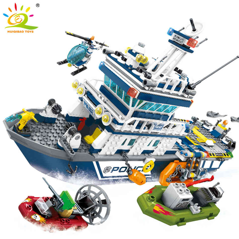 HUIQIBAO 869pcs Police Station Patrol Ship Building Blocks city plane boat Helicopter model brick Educational toys for Children 1008
HUIQIBAO 869pcs Police Station Patrol Ship Building Blocks city plane boat Helicopter model brick Educational toys for Children 1008