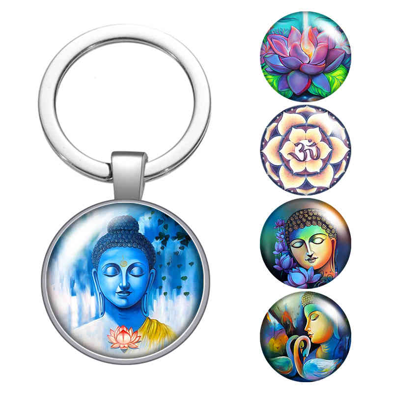 Buddhism Buddha Yoga Symbol Glass Cabochon Keychain Bag Car Key Chain Ring Holder Charms Silver Color Keychains Men Women Gifts
Buddhism Buddha Yoga Symbol Glass Cabochon Keychain Bag Car Key Chain Ring Holder Charms Silver Color Keychains Men Women Gifts
