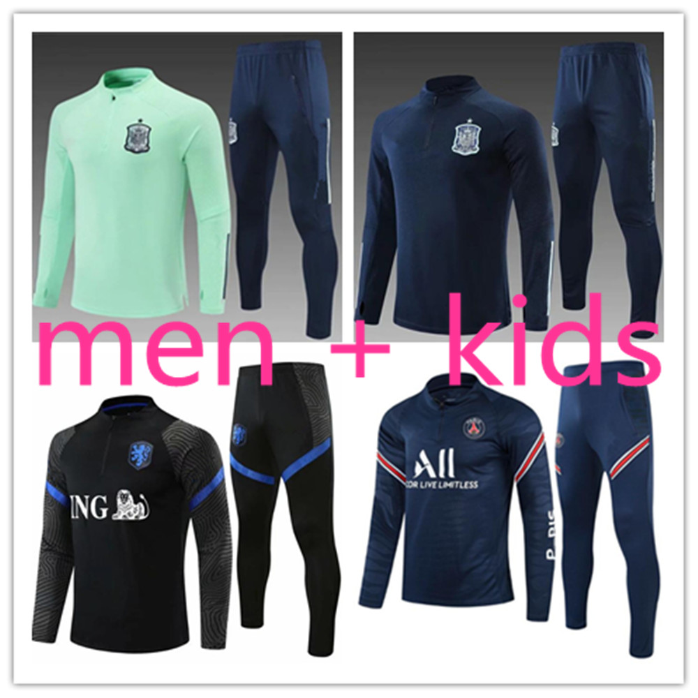 Spain España netherlands kids + mens designers tracksuits soccer football training suits tracksuit survetement foot hommes chandal futbol, Black
Spain España netherlands kids + mens designers tracksuits soccer football training suits tracksuit survetement foot hommes chandal futbol, Black
