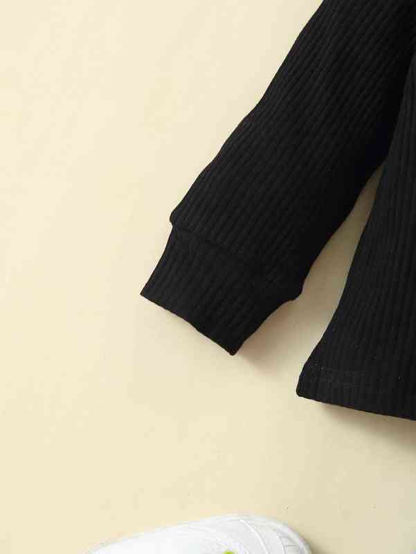 Baby Ribbed Knit Pullover & Jeans SHE