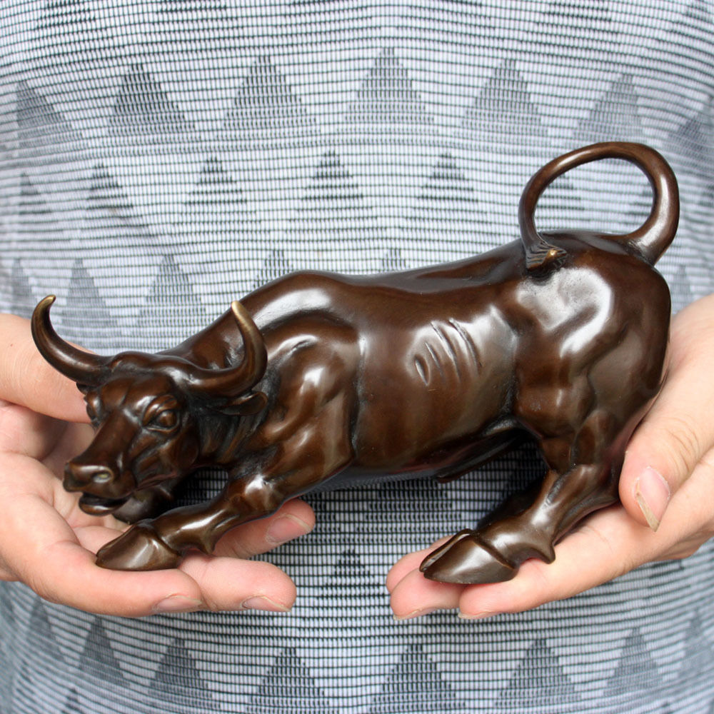 Big Wall Street Bronze Fierce Bull OX Statue 8inch
Big Wall Street Bronze Fierce Bull OX Statue 8inch