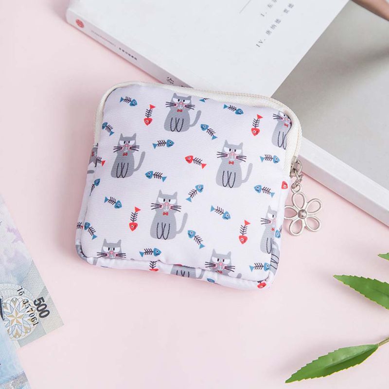 Tampon Opbergtas Cosmetic root telephone Earrings Organizer Mini Servet Rits Zakken