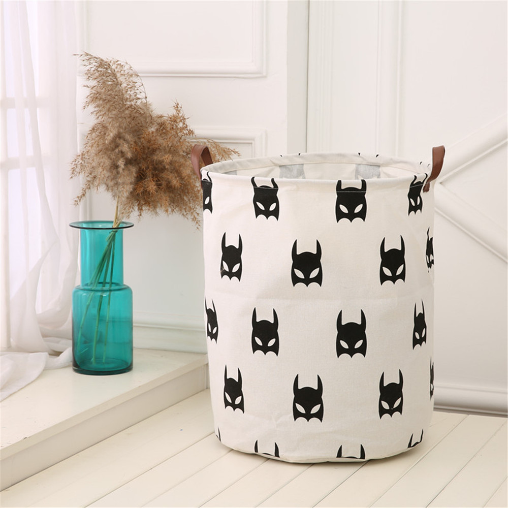 Dwterproof water canvas sheets laundry folding basket toy storage box great storage bag capacity