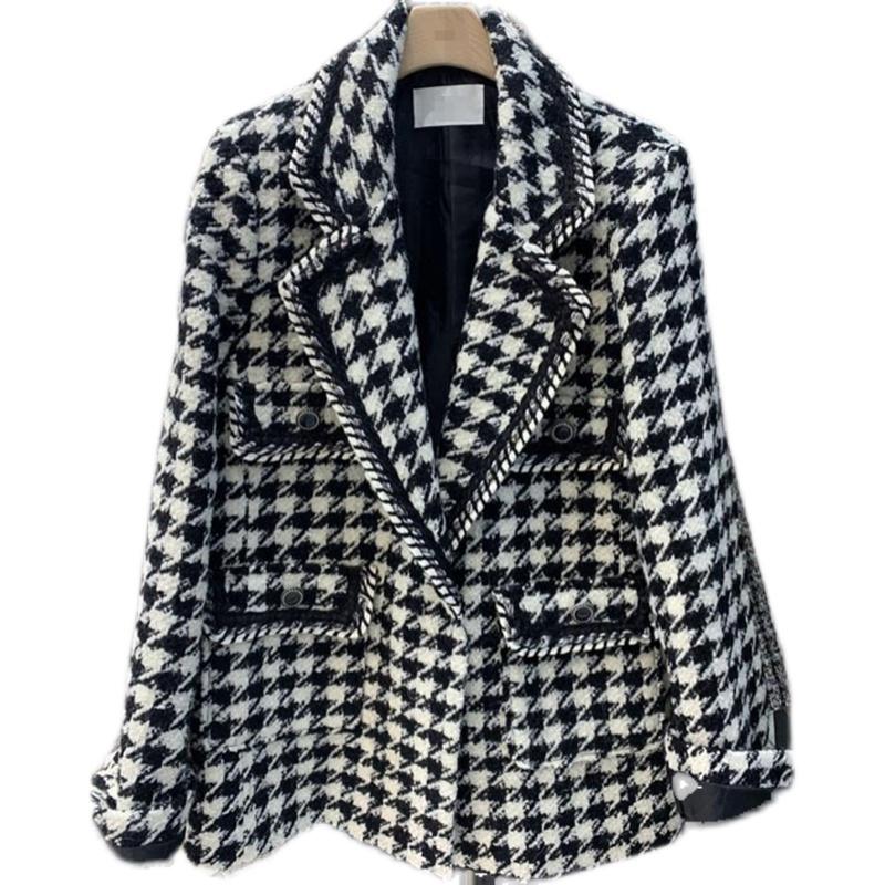Women' Suits & Blazers Square Collar Black Long-Sleeved Mid-Length Suit Female Autumn Wool Thick Retro Casual Jacket
Women' Suits & Blazers Square Collar Black Long-Sleeved Mid-Length Suit Female Autumn Wool Thick Retro Casual Jacket